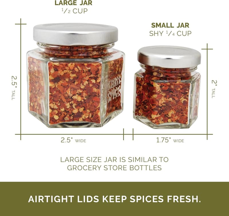 Magnetic Spice Jar Set with Organic Seasonings