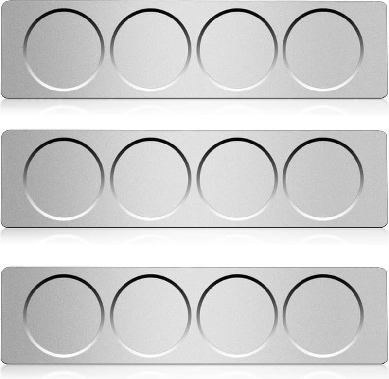 Kitchen Wall-Mounted Stainless Steel Base for Magnetic Spice Jars
