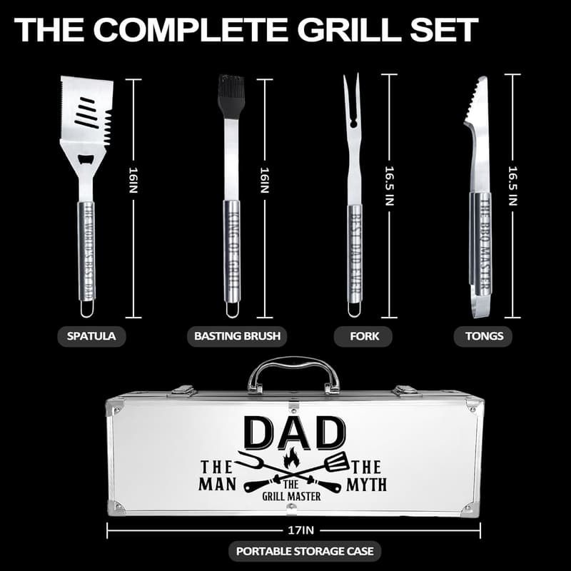 Father's Day Heavy-Duty Grilling Accessories Kit