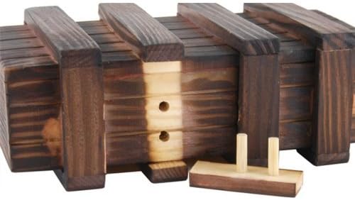 Handmade 3D Wooden Brain Teaser Puzzle Box Game