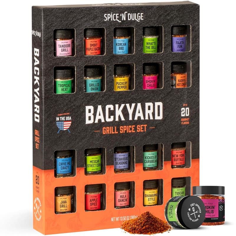 BBQ Grilling Spice Set - 20 Unique Seasonings for Men