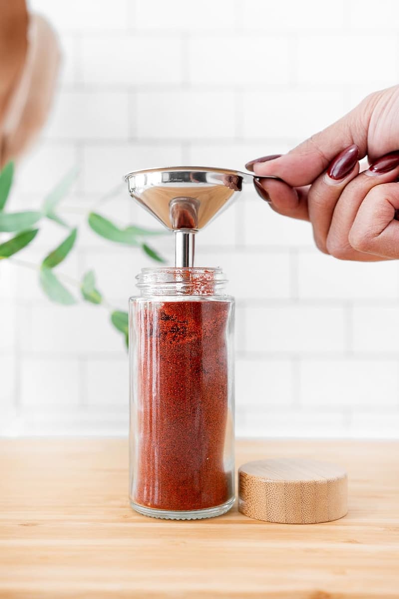 24-Pack Glass Spice Jars Set with Bamboo Lids and Labels