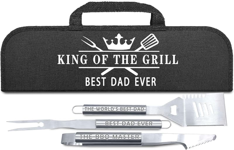Father's Day Stainless Steel BBQ Tool Set Gift from Kids