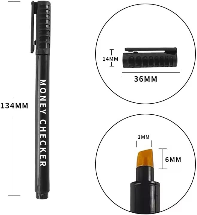 Counterfeit Money Bill Detector Pen - 15 Pack, Pocket Size