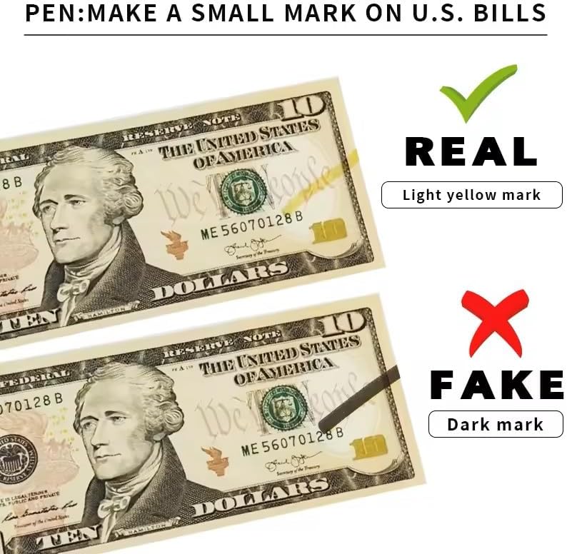 Counterfeit Money Bill Detector Pen - 15 Pack, Pocket Size