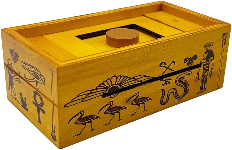 Pharaoh's Tomb Wooden Puzzle Box for Kids and Adults
