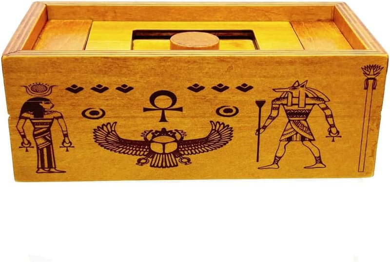 Pharaoh's Tomb Wooden Puzzle Box for Kids and Adults