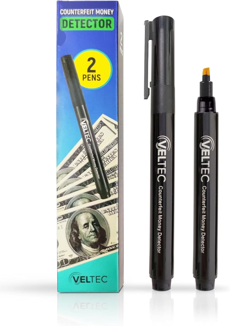 Counterfeit Bill Detector Pen - Reliable and Easy to Use (2 Pack)
