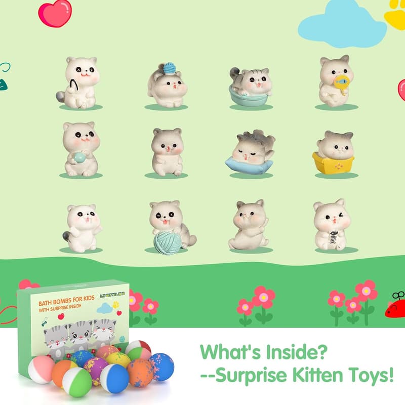 Kids' Bath Bombs with Surprise Toys (6 Pack) - Fruity Scents