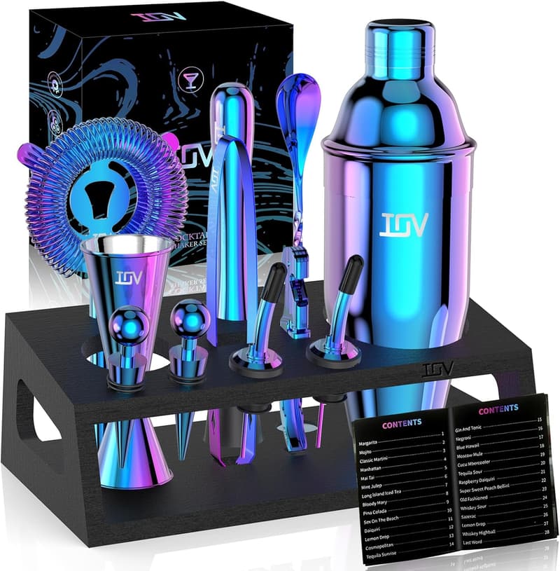 12-Piece Mixology Bartender Kit with Stand | Housewarming Gift