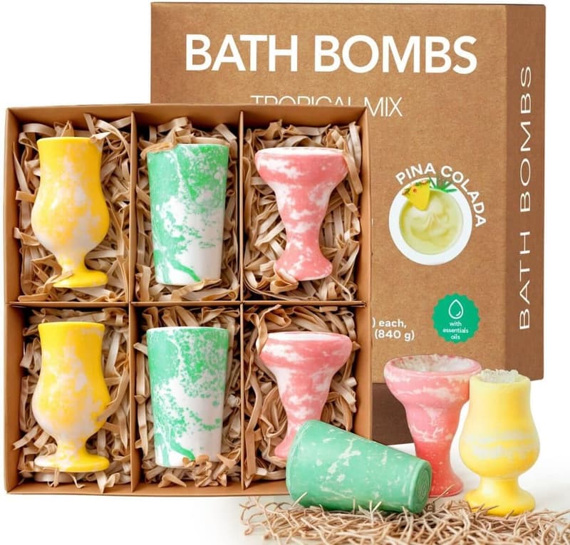 Cocktail Bath Bombs Gift Set for Adults – Relaxation Kit
