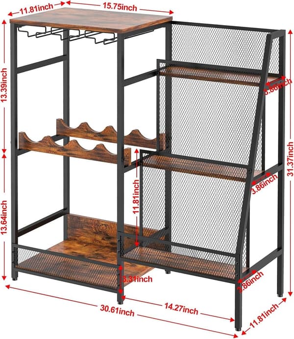 Freestanding 3-Tier Liquor Stand for Home Bar