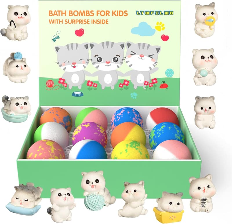Kids' Bath Bombs with Surprise Toys (6 Pack) - Fruity Scents