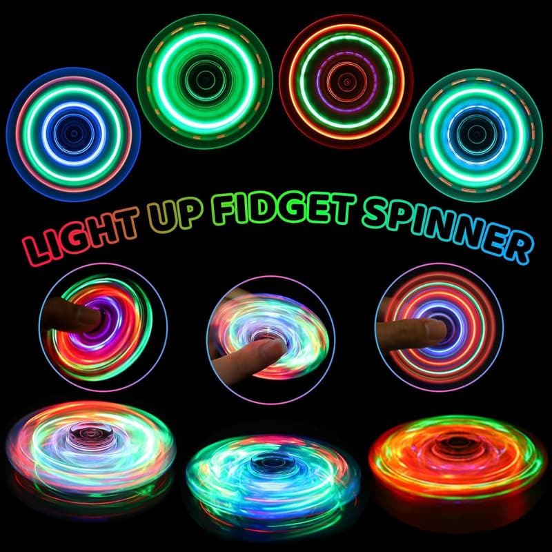 Glow in the Dark Fidget Spinner Set for Kids & Teens