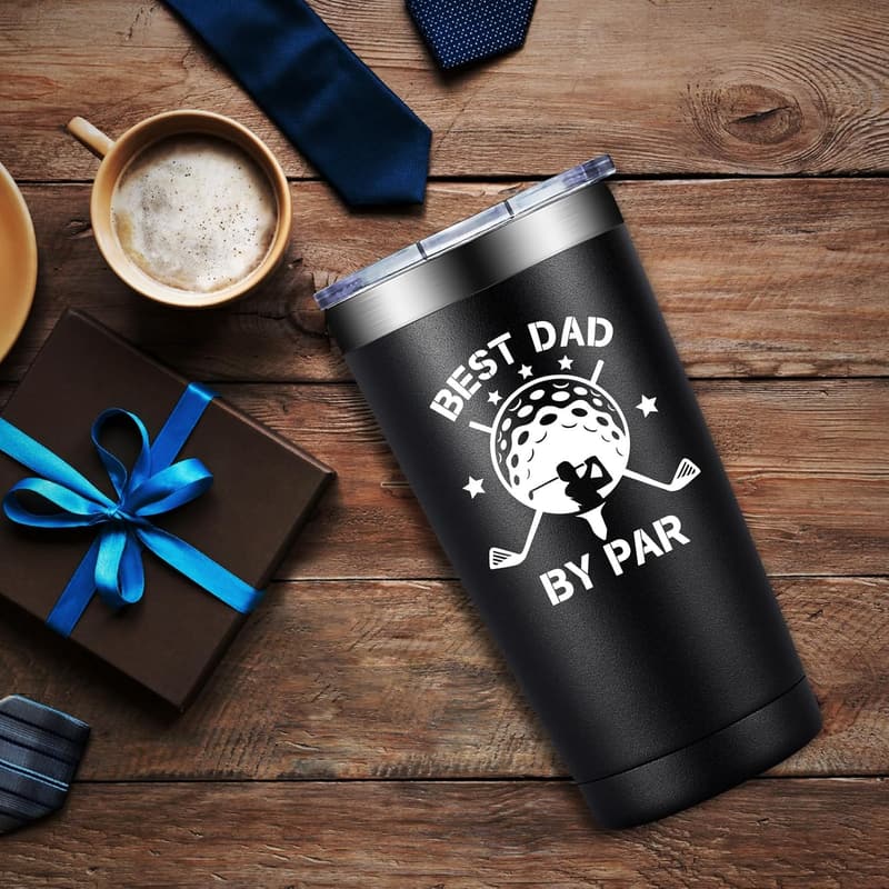 Father's Day Golf Tumbler for Dad - 20oz Stainless Steel