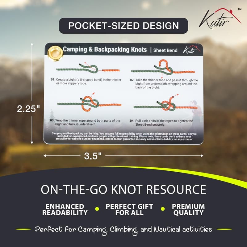 Portable Knot Cards for Outdoor Adventures - Waterproof Reference