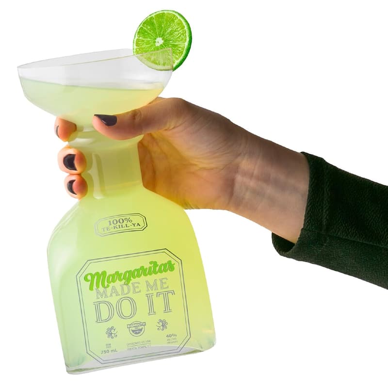 Margarita Party Jumbo Glass & Tequila Bottle Pitcher - 32oz