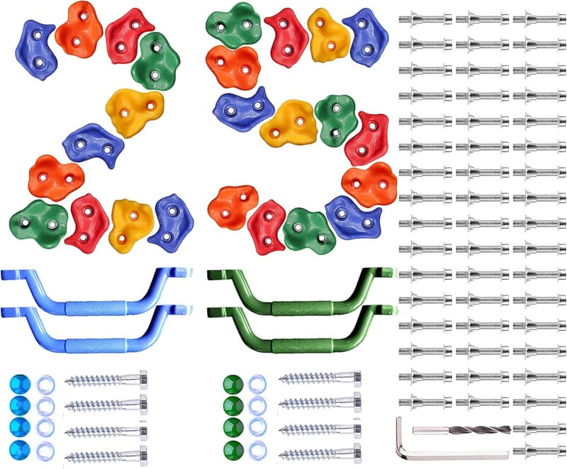 25 Pcs Colorful Pig Nose Rock Climbing Holds for Indoor/Outdoor Play