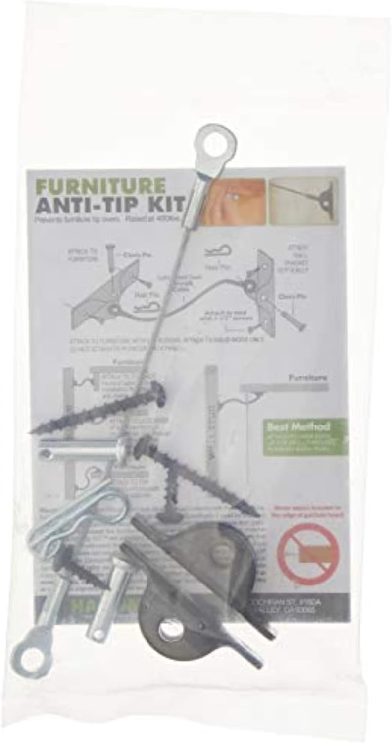 Furniture Anti-Tip Kit for Safety and Stability