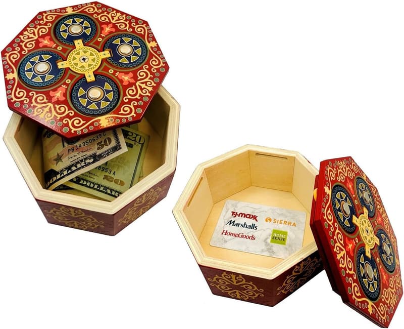 Wooden Puzzle Box - Secret Gift Card & Money Holder