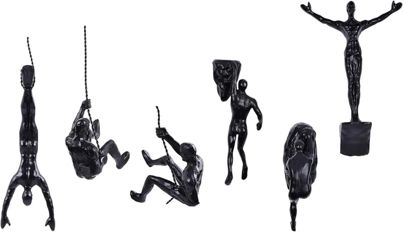 Climbing Man Wall Art Decor Set – Nordic Style Sculpture