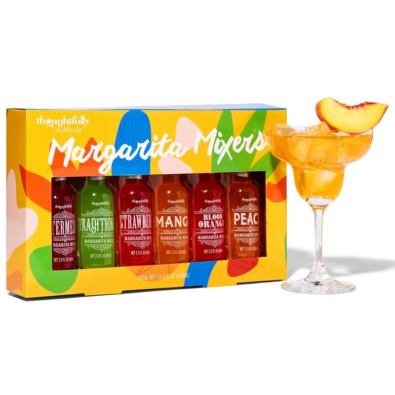 Vegan Margarita Cocktail Mixer Gift Set - 6 Fruit Flavors