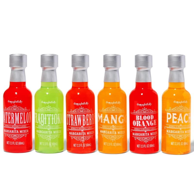 Vegan Margarita Cocktail Mixer Gift Set - 6 Fruit Flavors