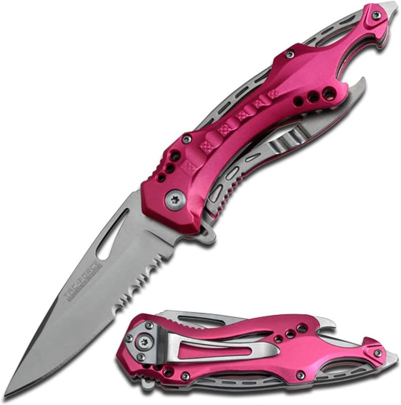 Tac-Force Pink Folding Pocket Knife with 3.25