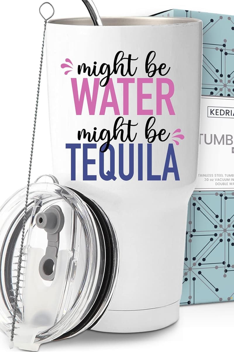 Tequila-Themed 30oz Humor Tumbler for Women