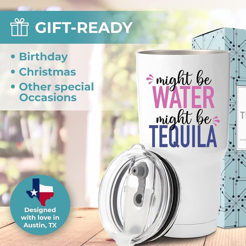 Tequila-Themed 30oz Humor Tumbler for Women