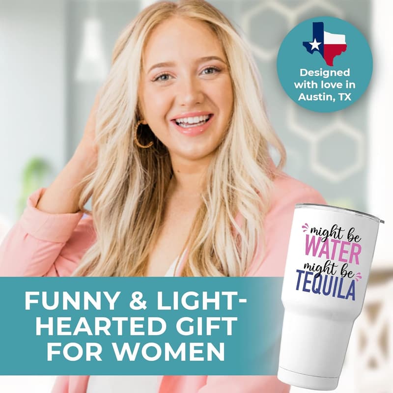 Tequila-Themed 30oz Humor Tumbler for Women