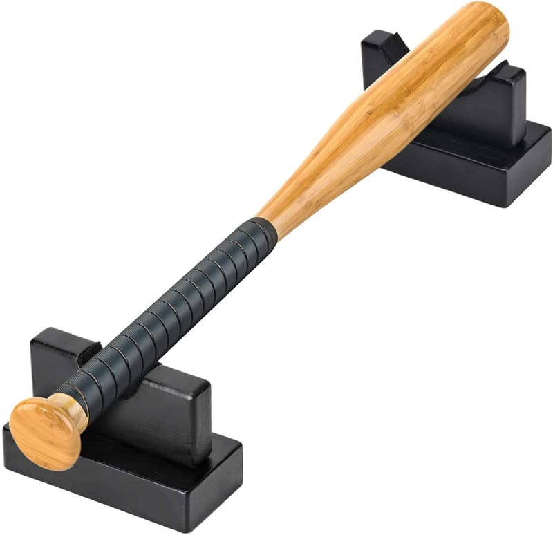 Baseball Bat Display Case Set - Sturdy Black Holders (2 PCS)