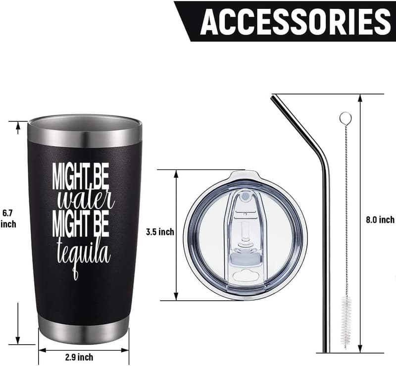 Tequila Gifts: 20 oz Insulated Stainless Steel Tumbler