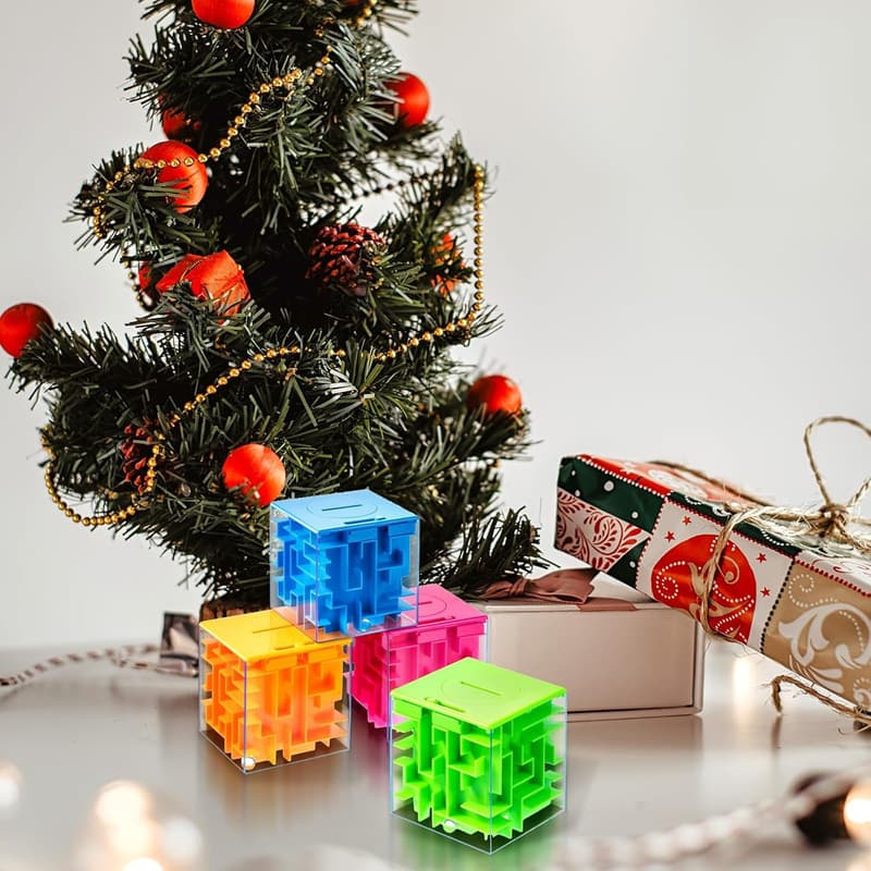 Christmas Maze Puzzle Money Holder Gift Box for Kids and Adults