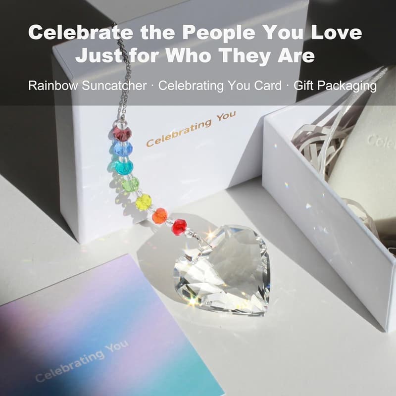 Best Friend Birthday Gift: Unique 45mm Crystal Heart Ornament