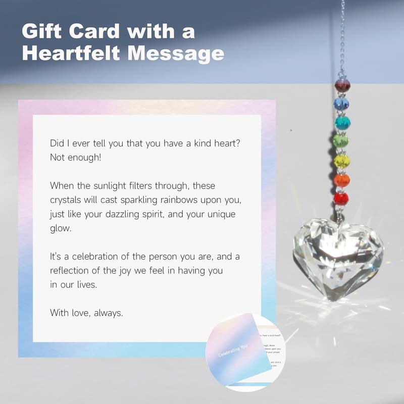 Best Friend Birthday Gift: Unique 45mm Crystal Heart Ornament