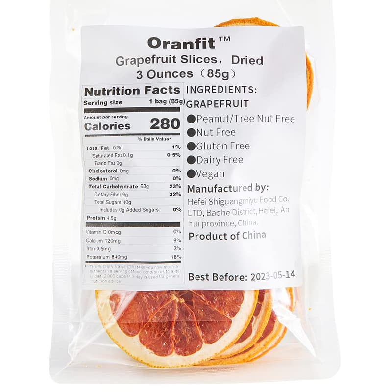 Natural Dried Grapefruit Slices for Cake Decoration & Cocktails - 3oz