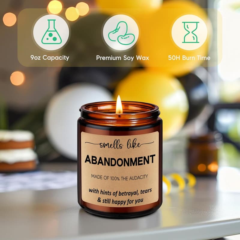 Going Away Scented Candle - Funny Farewell Gift for Friends & Coworkers