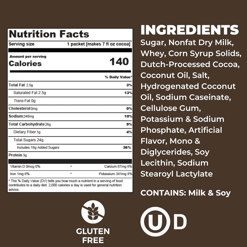Cocoa Classics Hot Chocolate Mix - Gluten-Free, 36 Packets