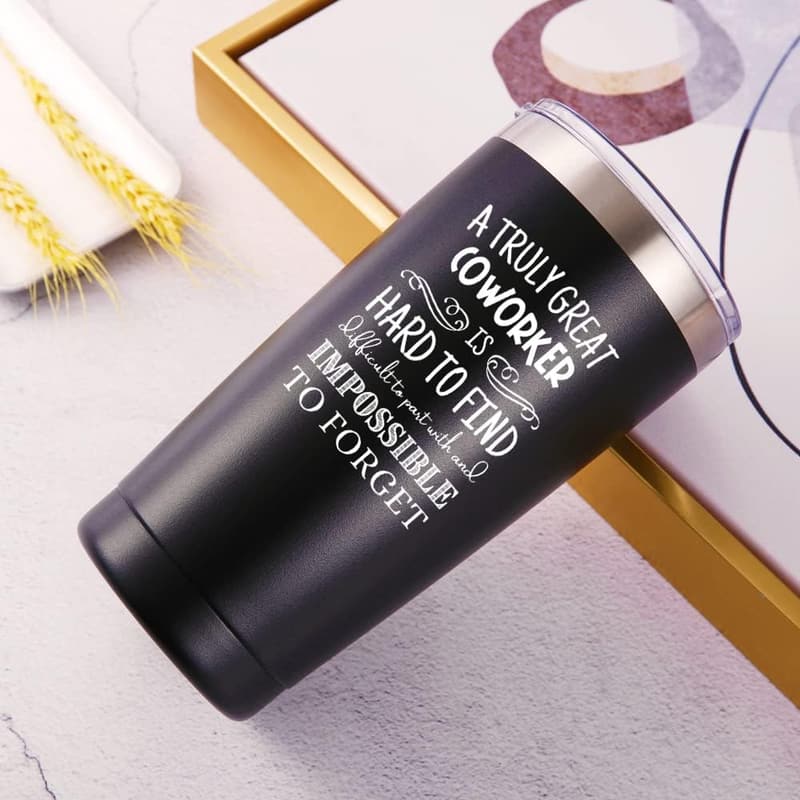 Appreciation Travel Mug for Coworkers - 20oz Black Tumbler