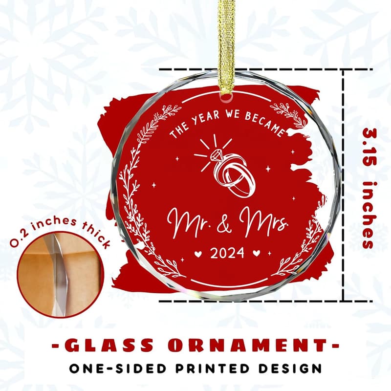Just Married Car Hanging Ornament - Mr & Mrs Wedding Gift