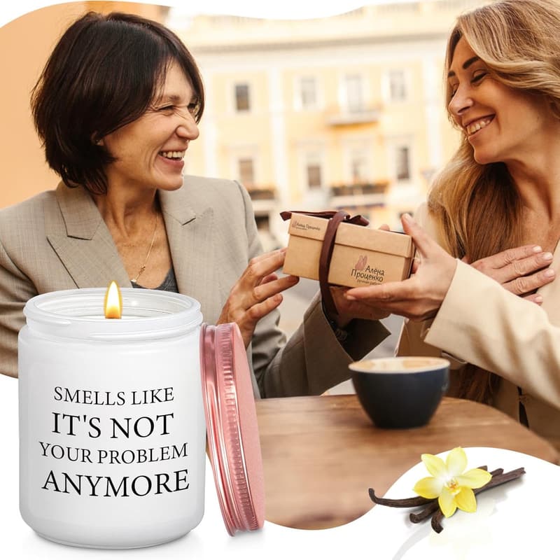 Funny Vanilla Scented Candles for Women's Retirement Gift