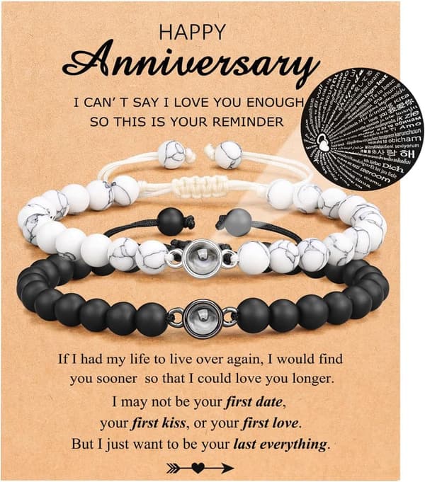 I Love You 100 Languages Bracelet for Couples - Anniversary Gift
