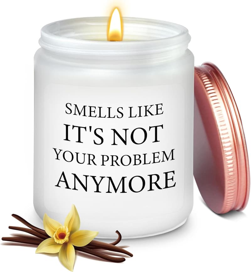 Funny Vanilla Scented Candles for Women's Retirement Gift
