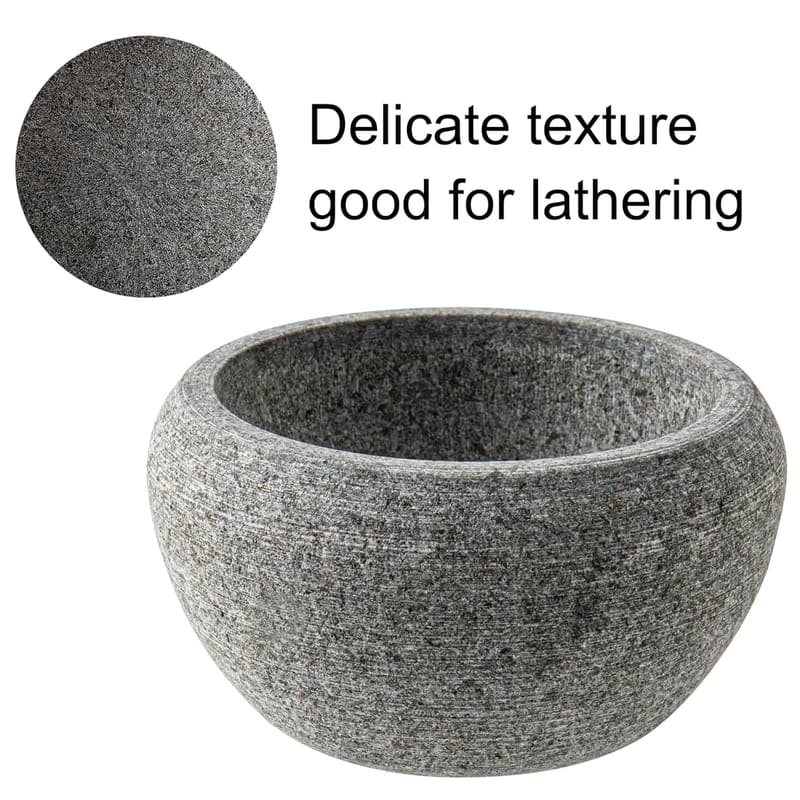 Granite Shaving Bowl for Men - Natural, Keeps Warm, Easy Lather