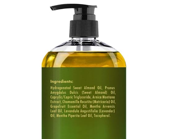 Natural Arnica Massage Oil with Lavender & Chamomile - 8 Fl Oz (2 Pack)