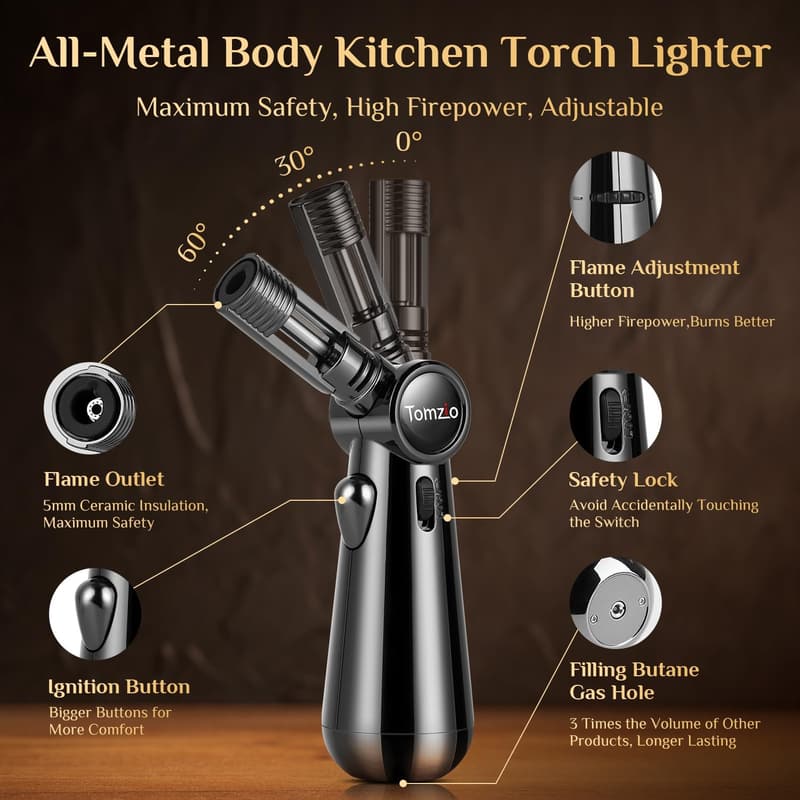 Birthday Bourbon Gift: Whiskey Smoker Kit with Torch & Wood Chips