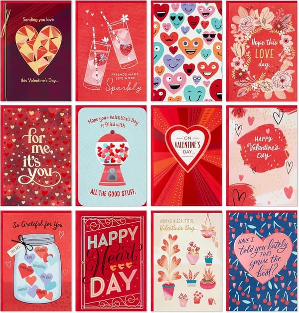Valentine's Day Animal Heart Cards - 36 Pack for Kids