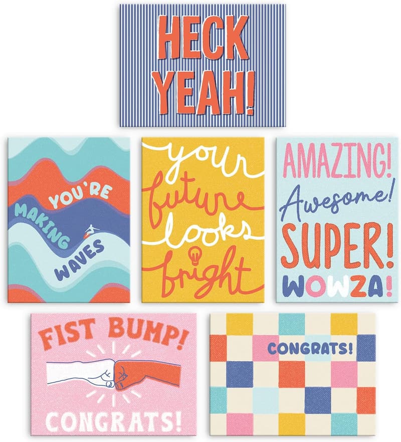 Congratulations Cards Pack - 24 Colorful Encouragement Notes