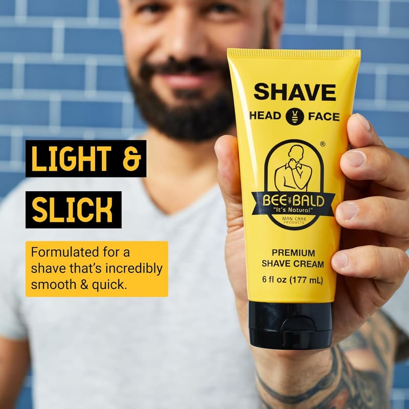 Premium Shaving Cream for Smooth Face and Head, 6 Fl Oz